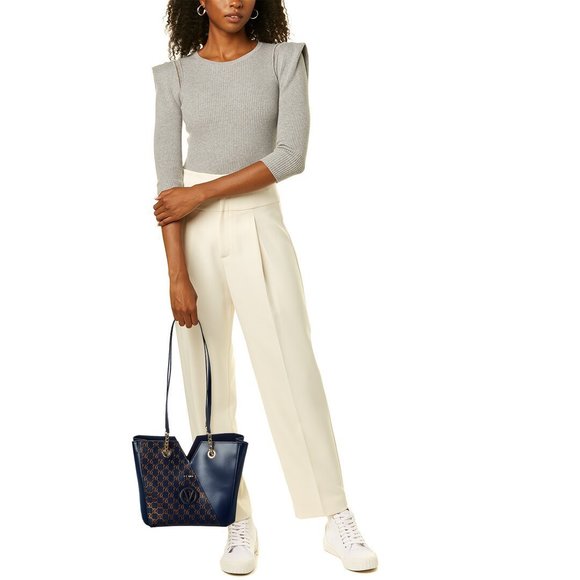 Valentino by Mario Valentino Sandrine Monogram Leather Shoulder Bag - Picture 4 of 5